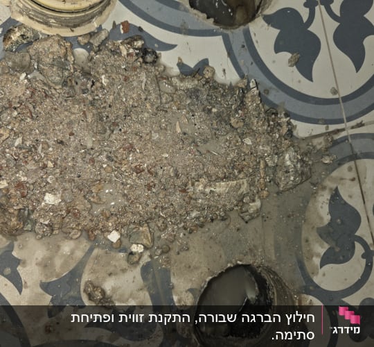 עבודת אינסטלציה עם חפירה ופתיחת צינור